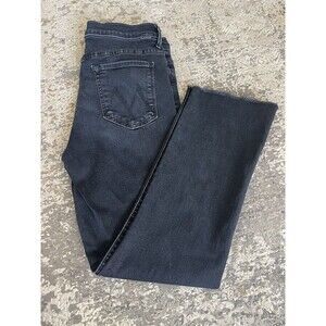Mother Jeans Women's Sz 31 Dark Denim The Insider Crop Step Fray Night in Paris